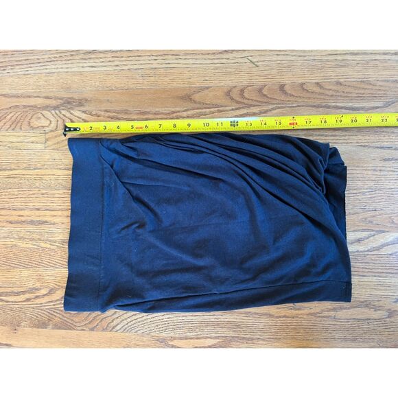 HELMUT LANG Black Back Zip Mini Curved Pencil Skirt Women's Size XS/P - Picture 9 of 9